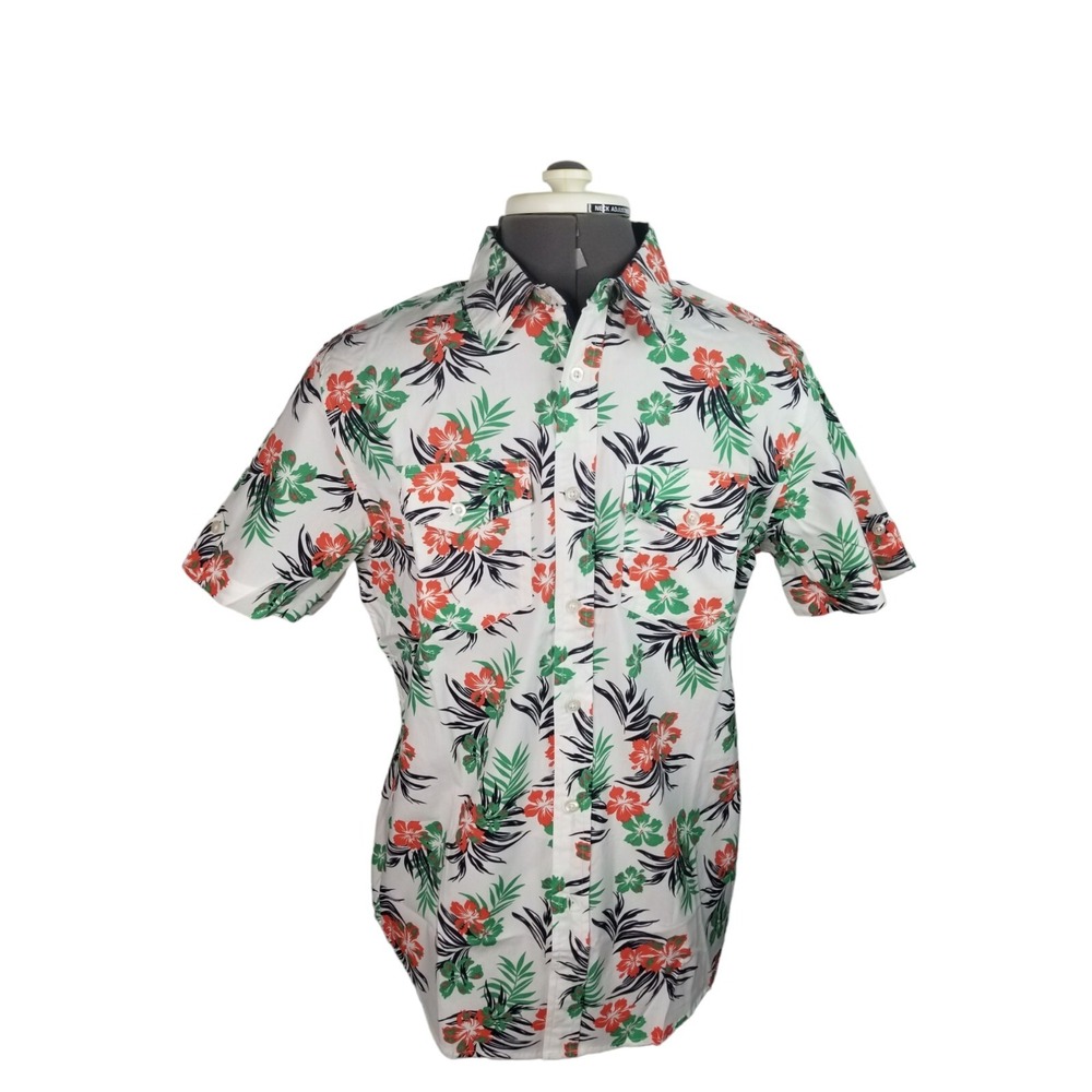 JACHS Short Sleeve Shirt Men's Size Small multicolor, PIT TO PIT 22 IN
